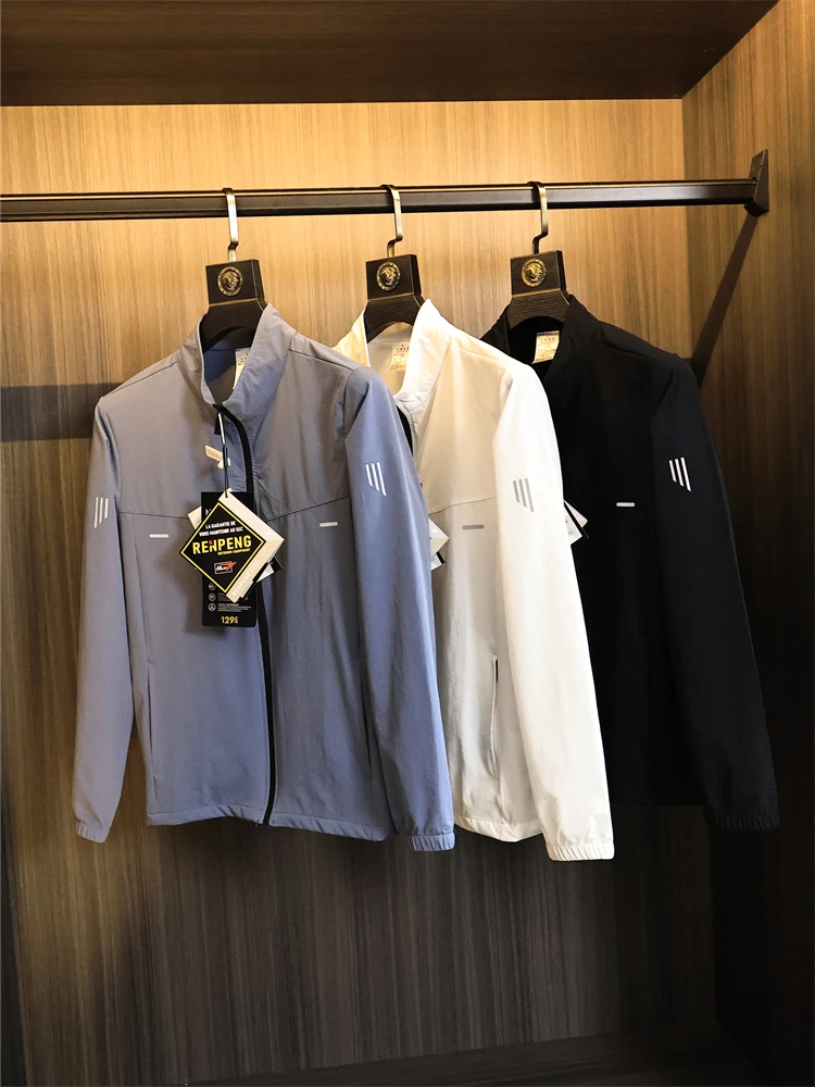 

Lightweight Breathable Waterproof Qui-Drng Men's Spring Jaet Outdoor Reflective Elastic Fabric Jaet Faionable Urban...