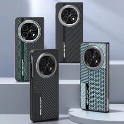 OPPO용 케이스 Find N5 케이스 Magsafe 자기 무선 충전 접이식 쉘 패션 슬림 얇은 줄무늬 커버
