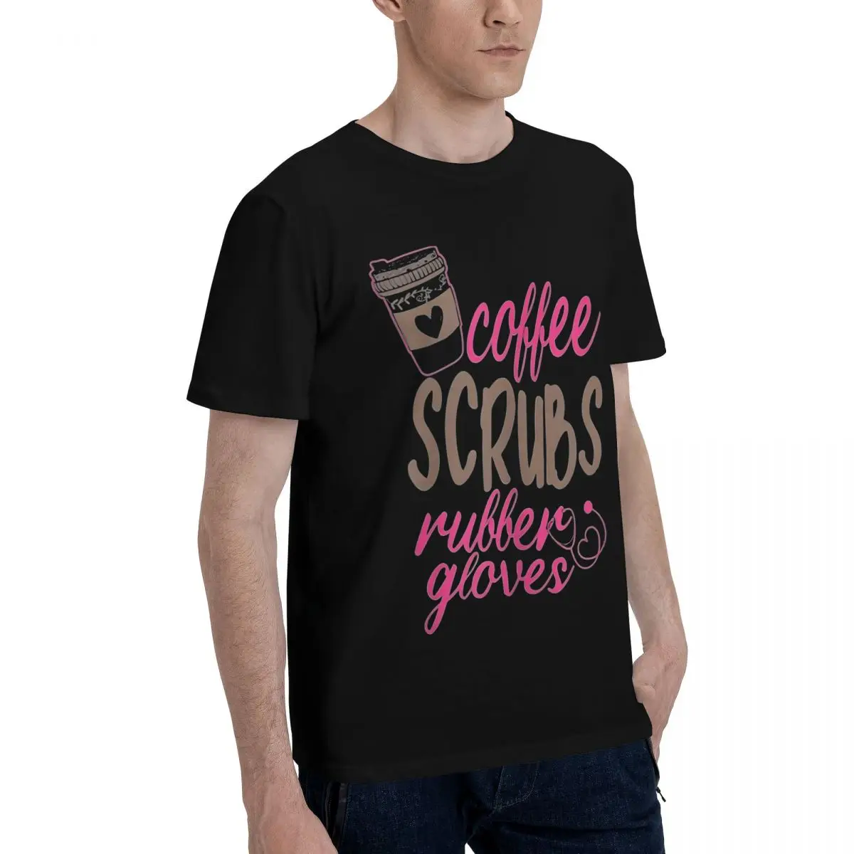 Coffee Scrubs Rubber Gloves Campaign T-shirts Travel Champion Cute High grade USA Size
