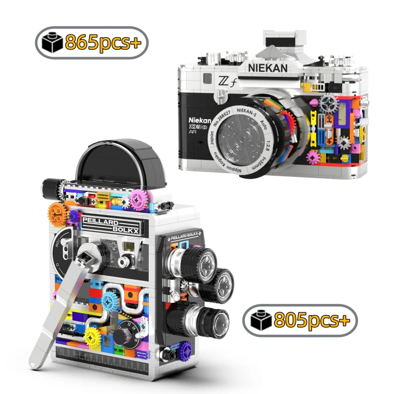 

Креативные строительные блоки STEM, механическая ретро-камера, сборная модель, игрушки ручной работы, украшения, подарок на день рождения для детей