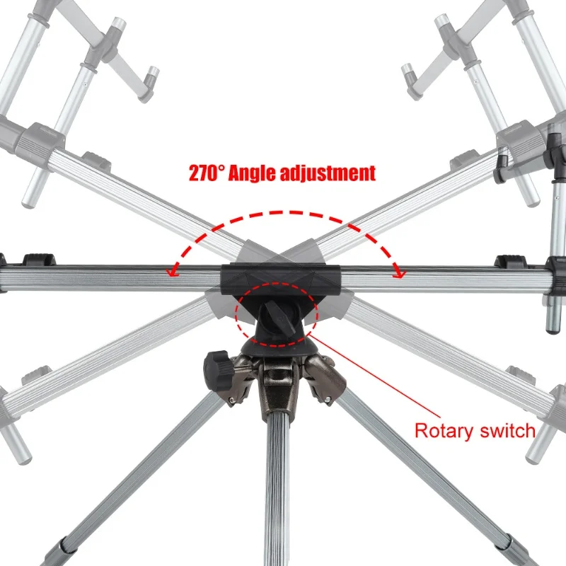 أعلى جودة تلسكوبي الألومنيوم 4 قوس الكارب الصيد رود جراب قابل للتعديل معدات صيد سمك الشبوط لدغة #2