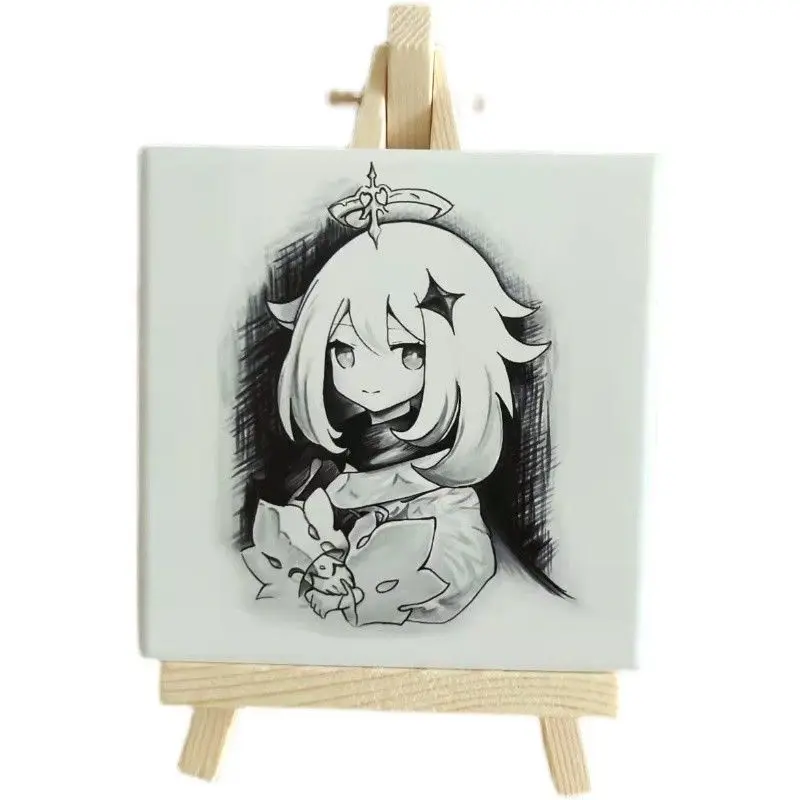 Genshin Impact Panting Game Peripheral Paimon Portrait Kids Toys Home Accessories Decor Living Room Decoration Art Decor