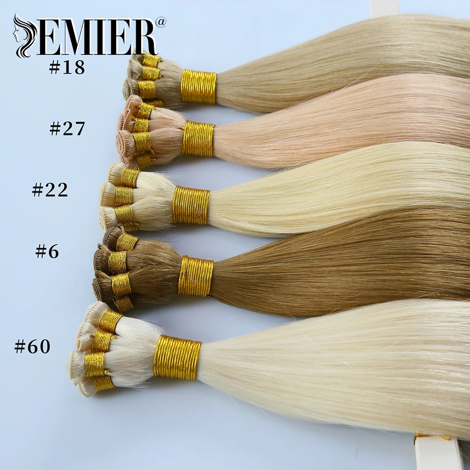 غير مرئية اليد تعادل لحمة وصلات شعر 100% شعر بشري لعذراء 100 جرام/قطعة البرازيلي مستقيم خياطة في حزم اليدوية