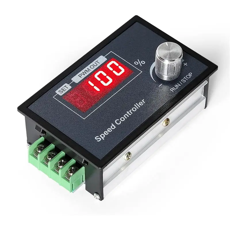 DT17 PWM Motor Speed Controller 6-60V 30A Digital Display DC Motor Speed Regulator for Lawn Mower Blower Cotton Candy Machine
