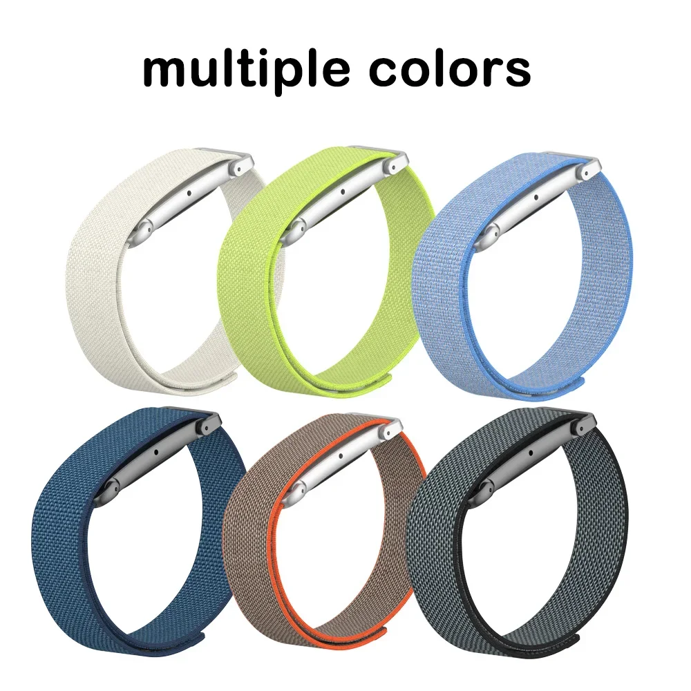 New Nylon Strap with Metal Casing for Google Fitbit Air Unisex Adjustable Soft Touch Daily Replacement Band for Google FitbitAir
