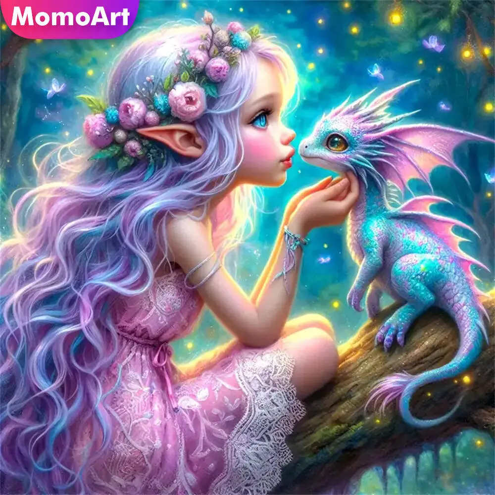Momoart ours diamant mosaïque Animal rond complet diamant peinture lune broderie nouveauté fait à la main passe-temps
