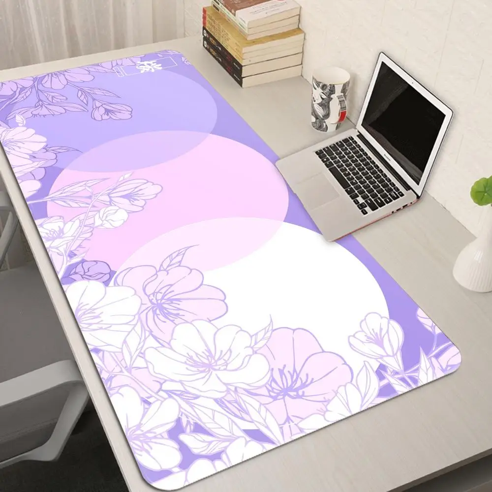 

Art Cherry Blossom Deskmat Pink Sakura Gaming Mouse Pad Office Computer Accessories Xl Mousepad Laptop Gamer Carpet Keyboard Mat