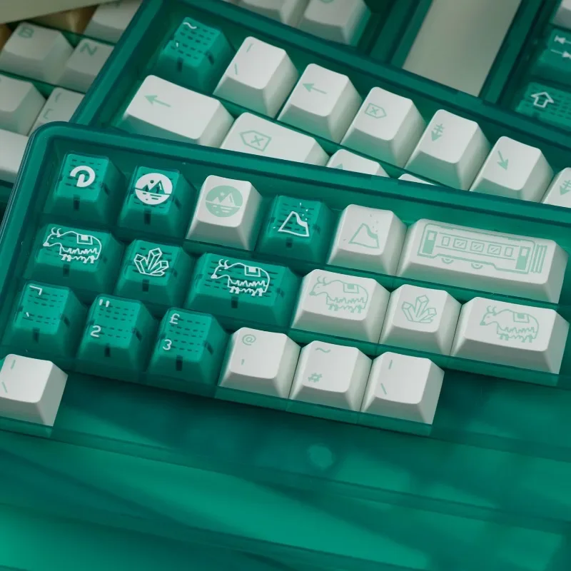 Imagem -03 - Abs Secundário Moldagem Keycaps Acessórios Teclado Mecânico Salt Lake Theme Perfil Cereja Jogo 180 Chave Presentes