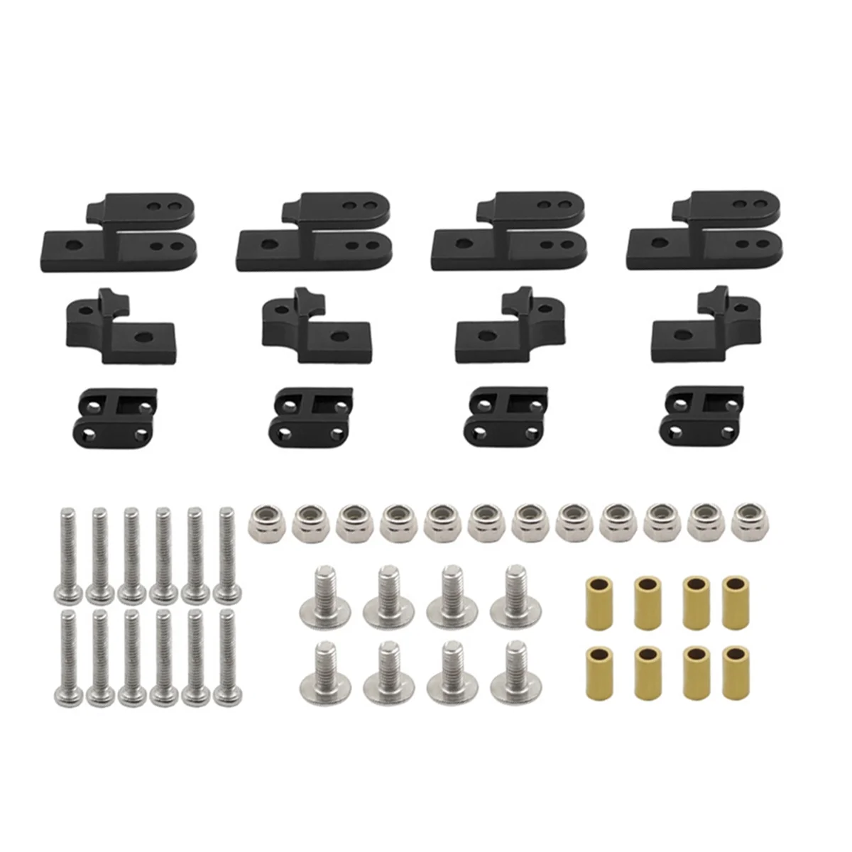 1 Set Bladveer Demping Ophanging Accessoires Voor 1/16 B24 4wd Rc Auto Upgrade Onderdelen Zwart