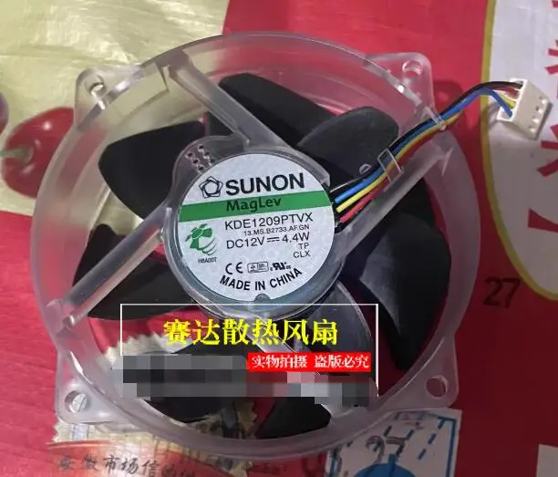 

SUNON KDE1209PTVX 13.MS.B2733.AF.GN DC 12V 4.4W 92x92x25mm 4-Wire Server Cooling Fan