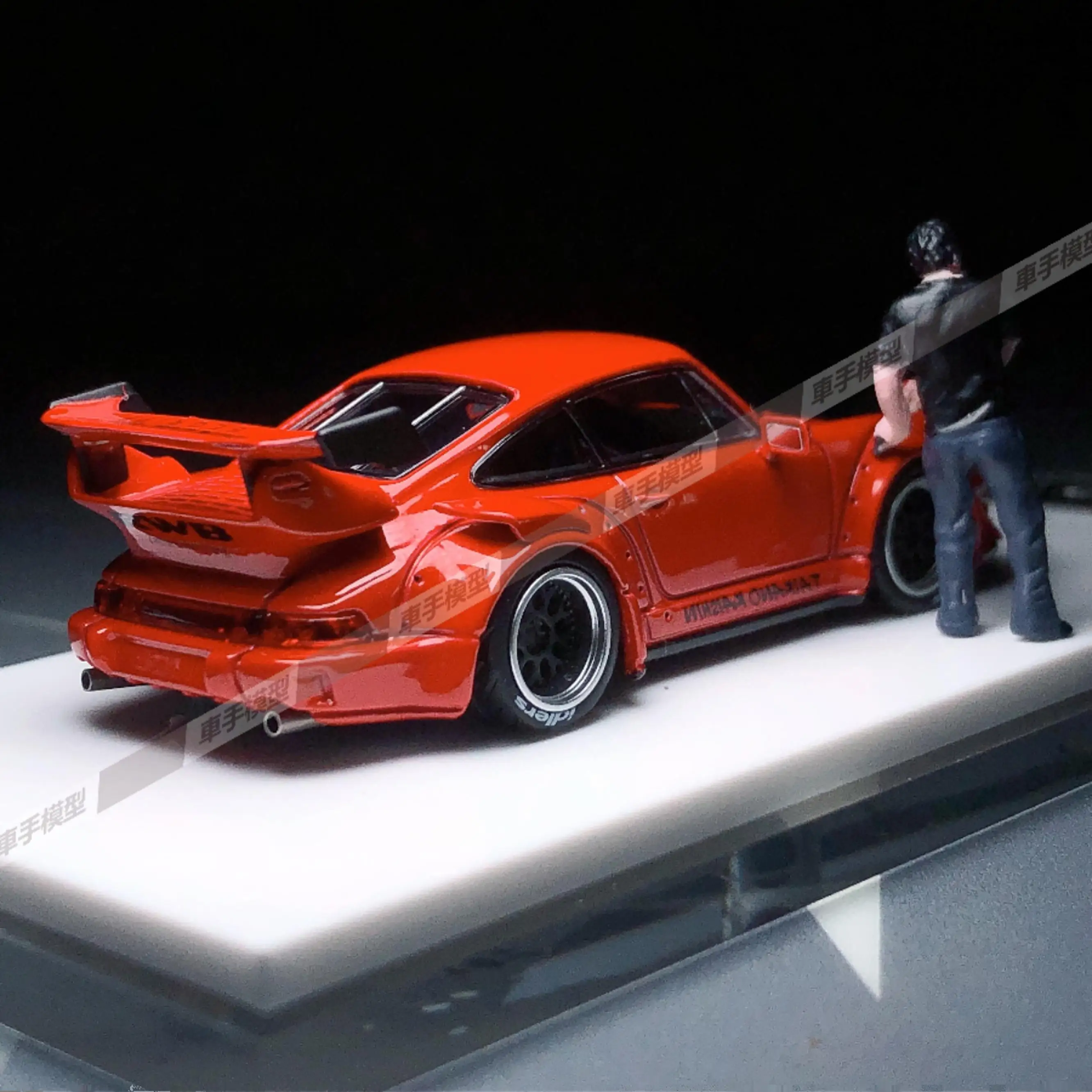 Star Model 1:64 RWB 964 GT tail version red silver Collection die cast alloy car model decoration gift