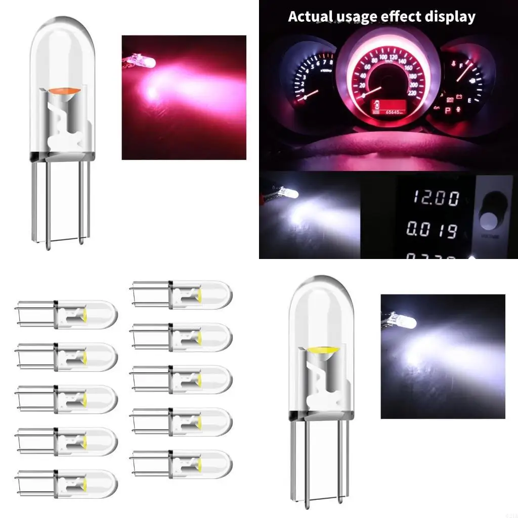 

10pcs LED Dashboard Lights Shockproof Auto Interior Simple Installs