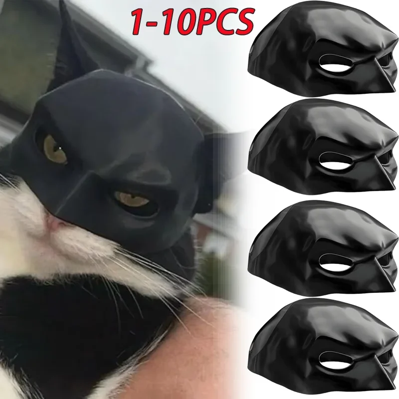 Bat Cat Avenger Mask Black Matte Bat Mask Superhero Pet Toys Cat Bat Pet Man Mask for Cat and Dogs Spooky Make-up Party Toy