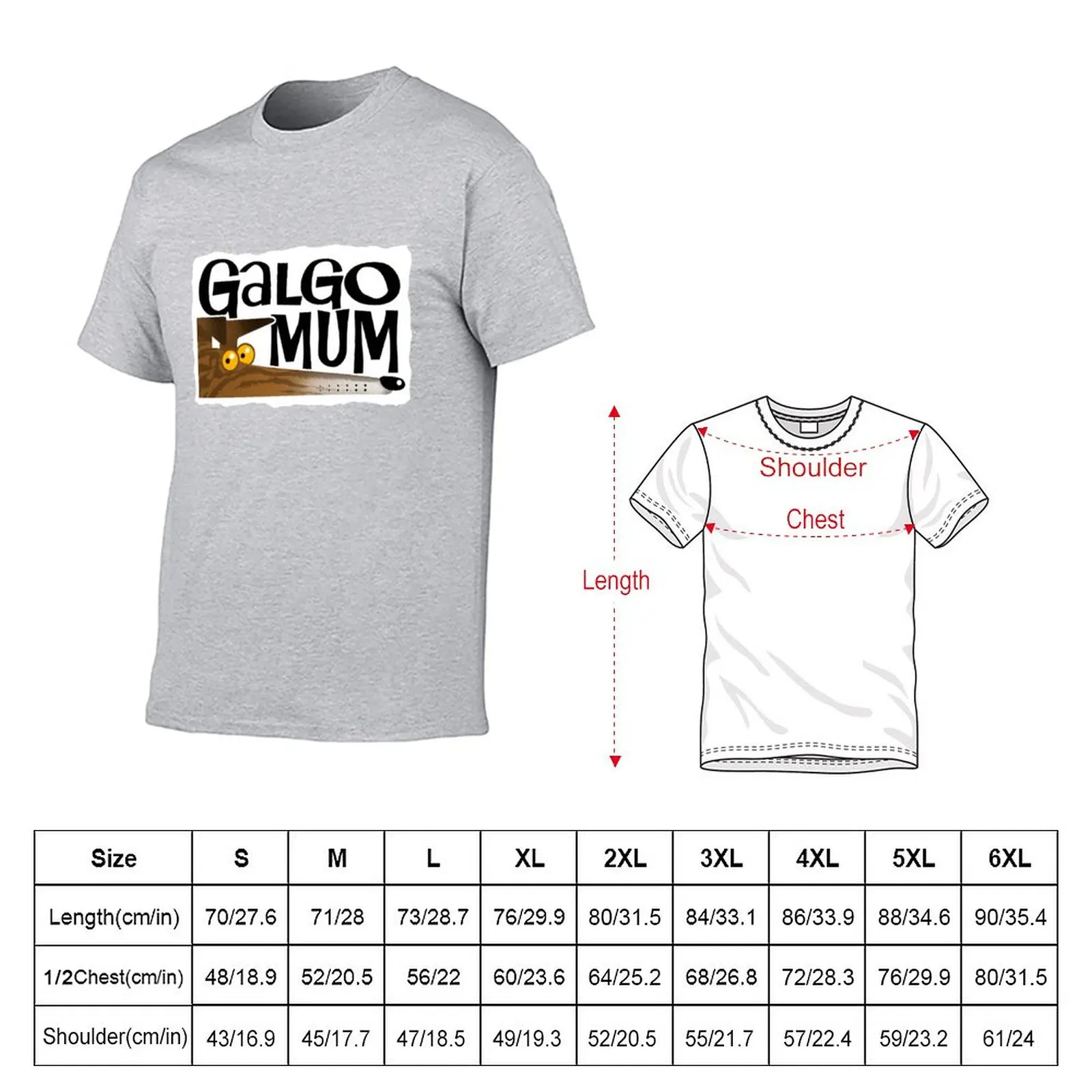 New Galgo Mum (dark brindle) T-Shirt Anime t-shirt boys t shirts mens t shirts