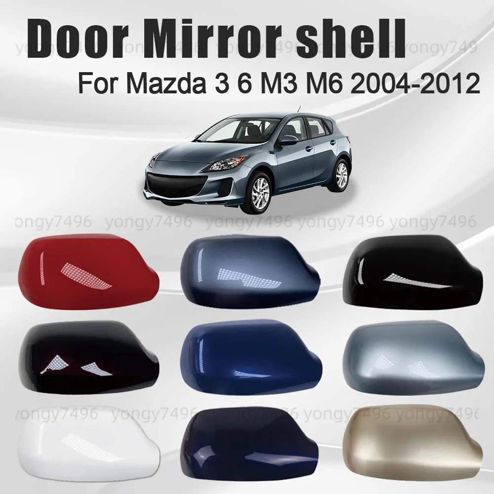 

Protective Cover Classic Red Champagne Gold Black Blue Door Mirror Shell For Mazda 3 6 M3 M6 2004-2012 Car Rearview Accessories