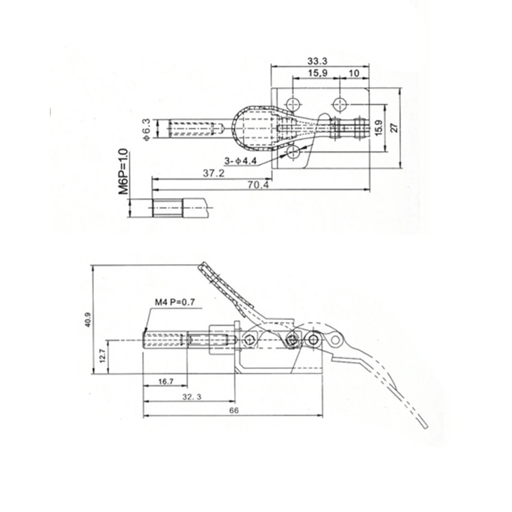 

H-W 8Pcs GH301A 45Kg Toggle Clamp Quick Release Pull Action Vertical/Horizontal Type Clamps U-Shaped Bar For Woodworking
