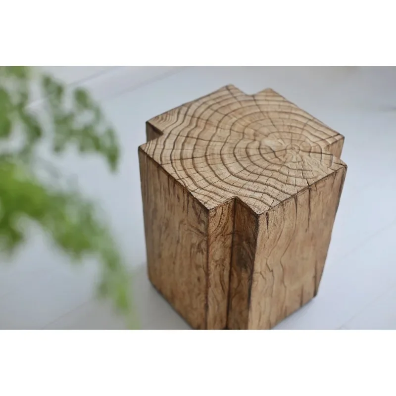 Art sofa designed by Hee Ware, simple Nordic modern imitation wood grain annual ring cross shape, a few corners on the edge