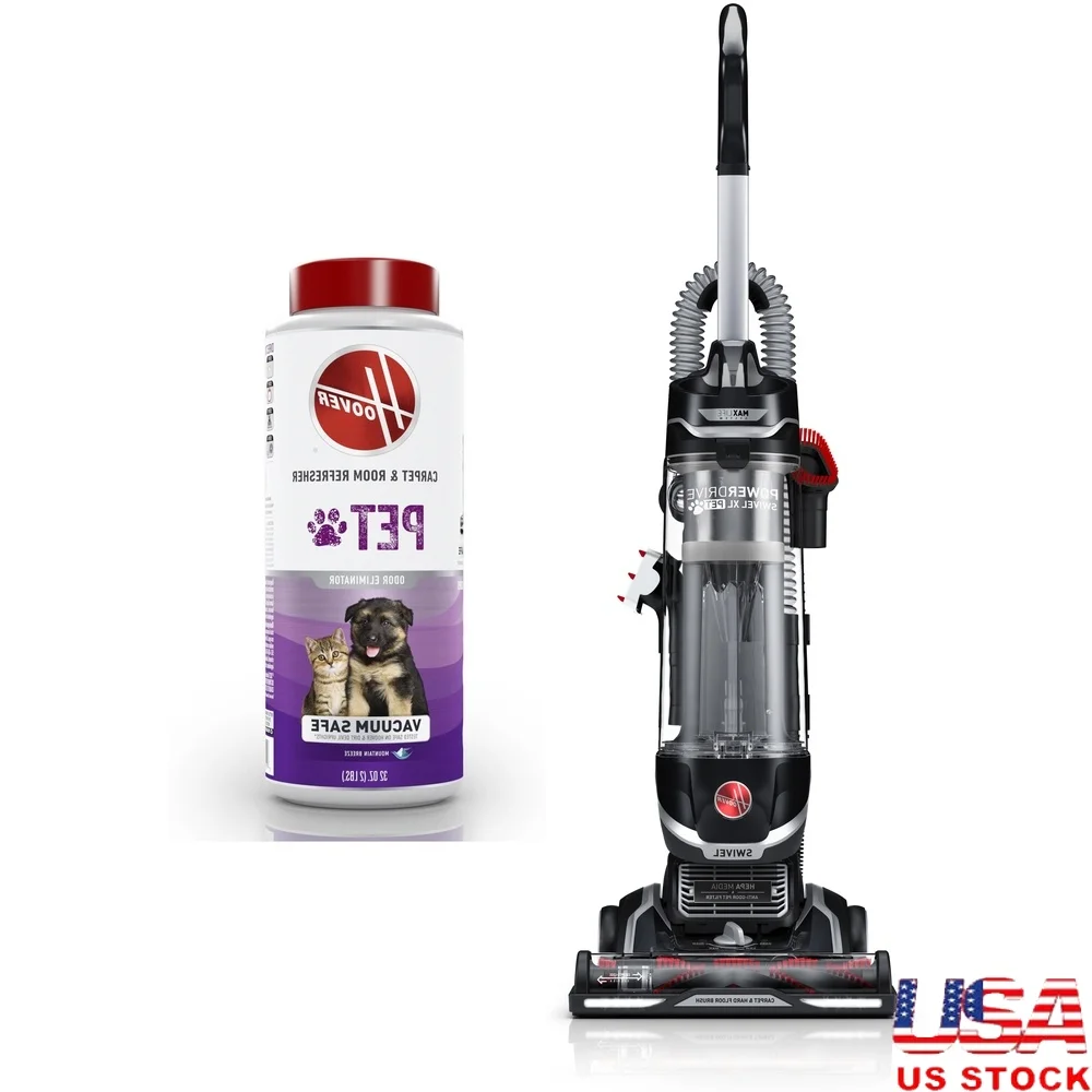

MAXLife Power Drive Swivel XL Vacuum Cleaner with HEPA Filter Pet Hair Removal Carpet Powder Antimicrobial Brush Roll LED