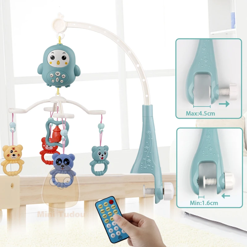 Baby Crib Mobile Rattle Toy For 0-12 Months Infant Rotating Musical Projector Night Light Bed Bell Educational For Newborn Gift