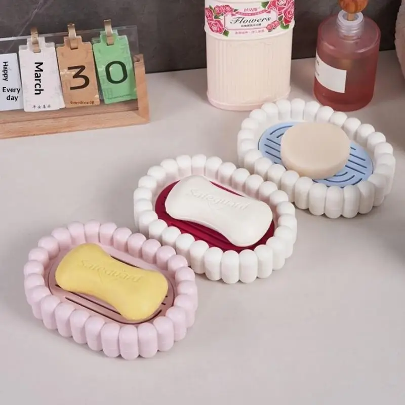 Soap Box Plastic Bathroom Shower Travel Portable Small Tray Dish Storage Holder Plate Home Container Gift