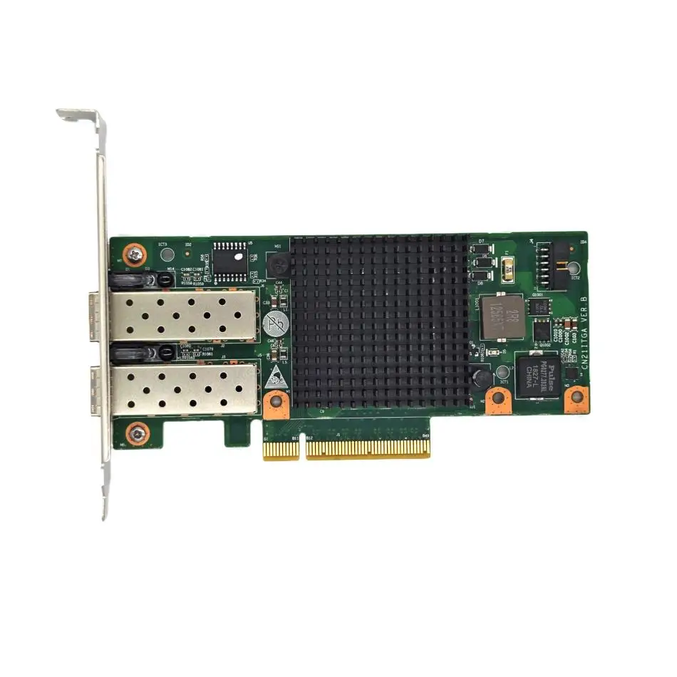 인텔 X520-DA2 E10G42BTDA SR2 82599ES 용 듀얼 광학 포트, 10G 기가비트 광섬유 네트워크 카드, PCIE 블랙 그룹 Huinas