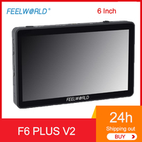 FEELWORLD F6 PLUS V2 6 Inch 4K Monitor 3D LUT on Camera DSLR Field Touch Screen Monitor IPS FHD 1920x1080 Video Focus Assist