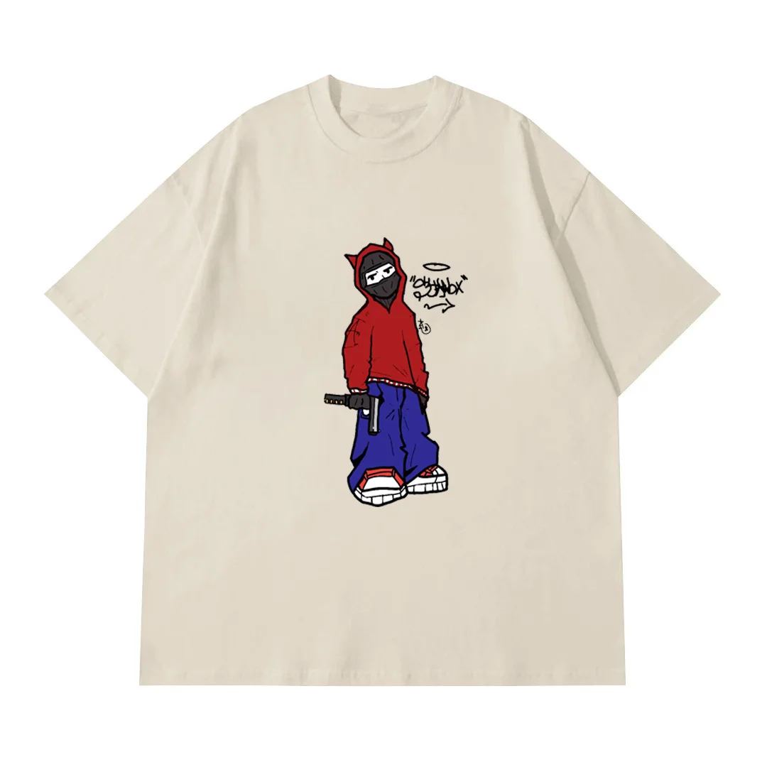 Men T-Shirt Graphic Cotton Tee Oversized Tops Harajuku Summer Streetwear Fashion Vintage Short Sleeve Y2k Korean Popular Clothes