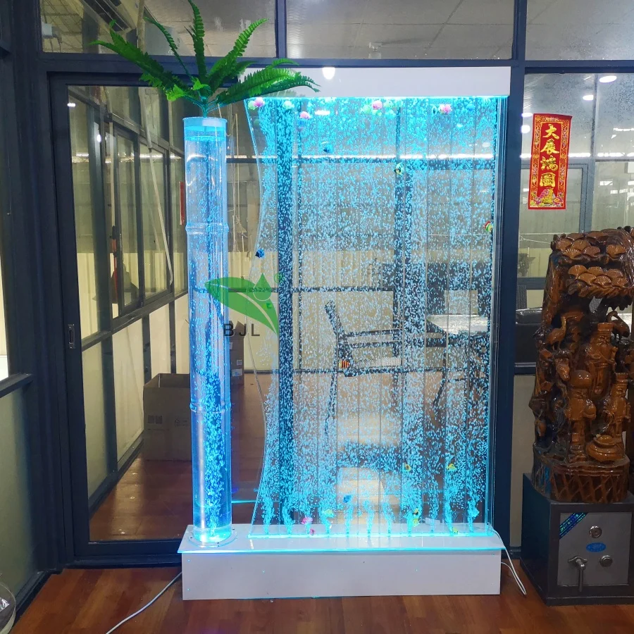 

Customization.Home Decoration LED Color Changing Dancing Fountain Waterfall Water Bubble Wall Acrylic Screens & Room Dividers