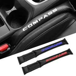 Carbon Fiber Car Interior Seat Gap Plug Filler Pad For Jeep Compass 2007 2008- 2017 2018 2019 2020 2021 2022 2023 Accessories