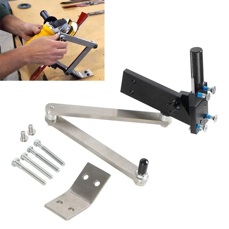 Lawn Mower Blade Sharpener, 15-45° Adjustable Fit For Straight Standard Mower Blades