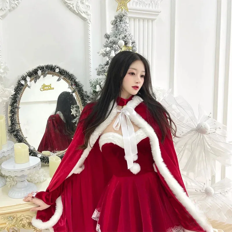 Cosplay Halloween Sexy Cape Queen Cape Christmas Dress Dress Red Cape Christmas Bunny