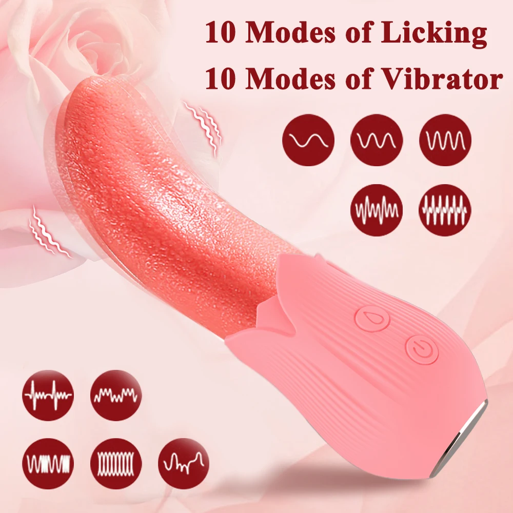 Female Tongue Licking Vibrator Anal Clitoris Stimulator Nipple Massager Soft Cute Pig Tongue Masturbator Erotic Machine Sextoys