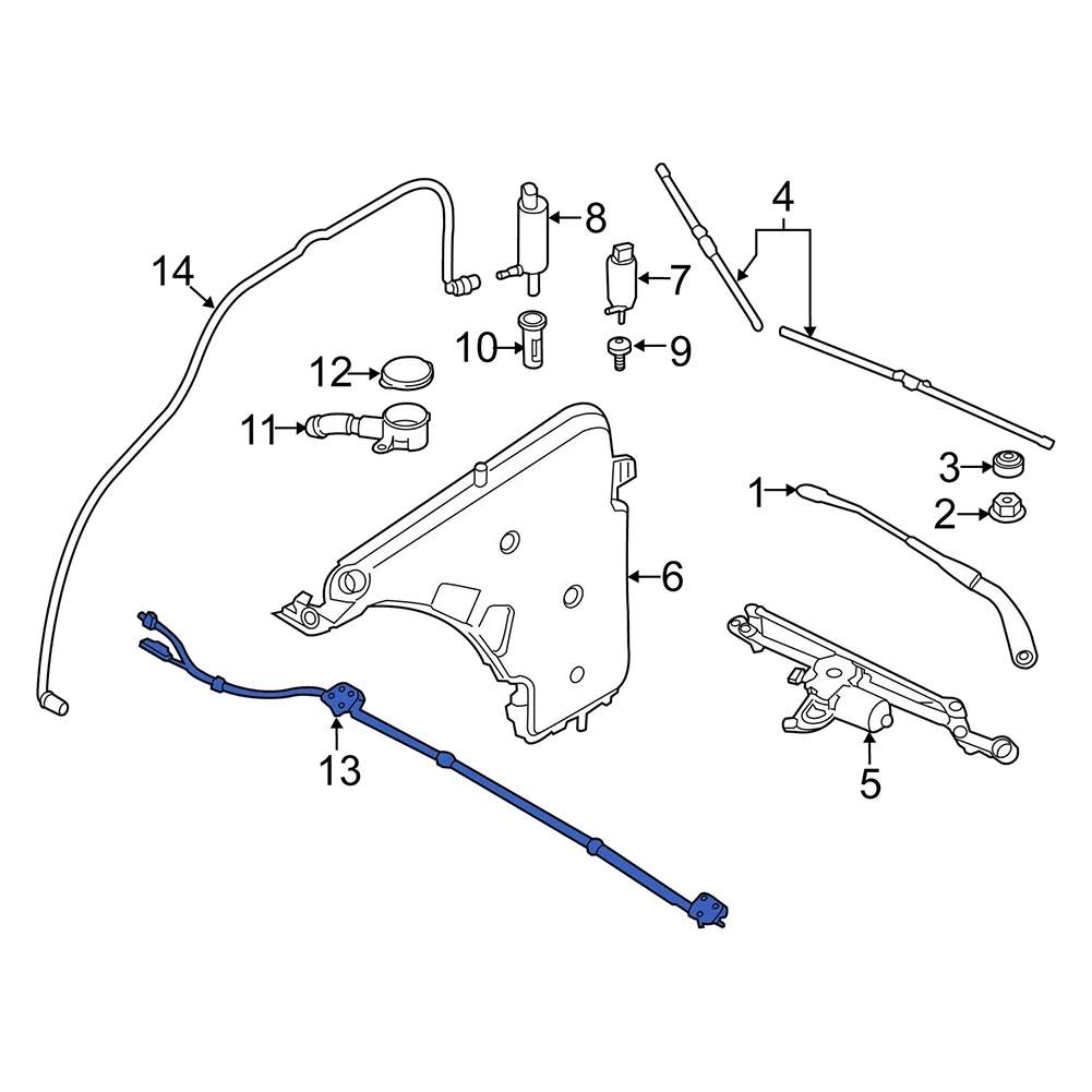 New Front Windshield Washer Nozzle Sprayer Jet System 61667276500 for -BMW 3 Series F30 F31 F80 2012-2017 328 330 340 M3 - Image 6