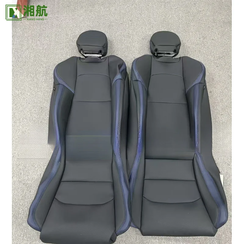 Suitable for Black Nappa Leather Full Replacement Car Seat Cover ForTesla's Upgraded Front Sports Seats