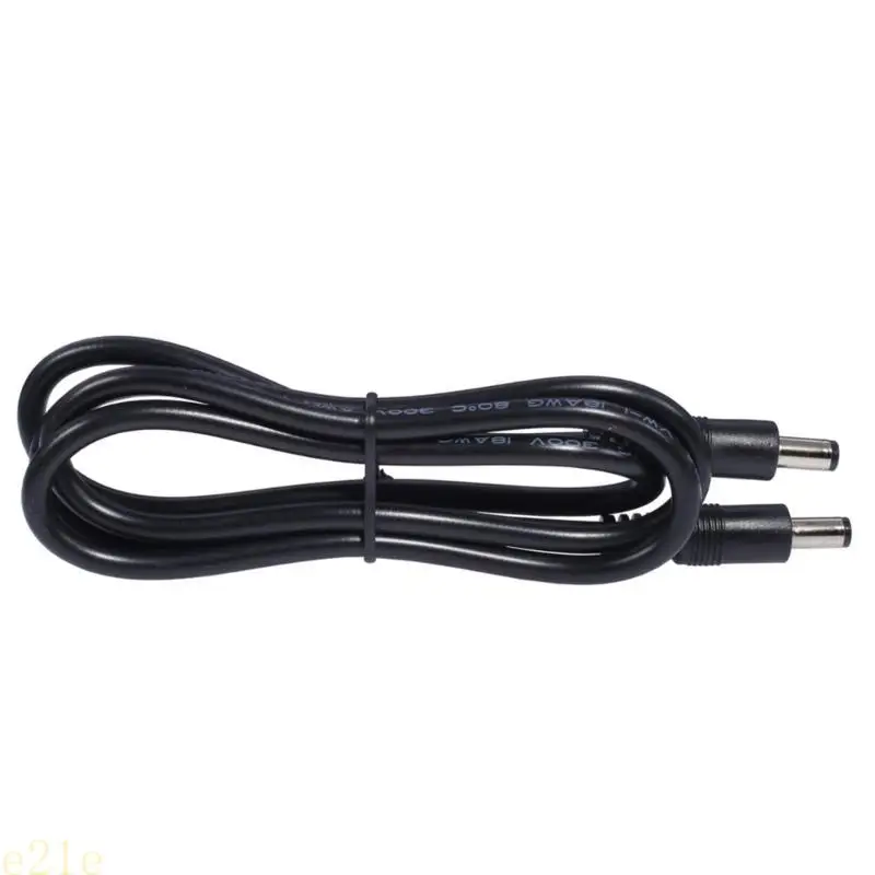 

E21E 50cm-5m Power Plug Cable Wire 5.5x2.1mm Male to 5.5x2.1mm Male Connector Extension Cable Cord Black Adapter Line