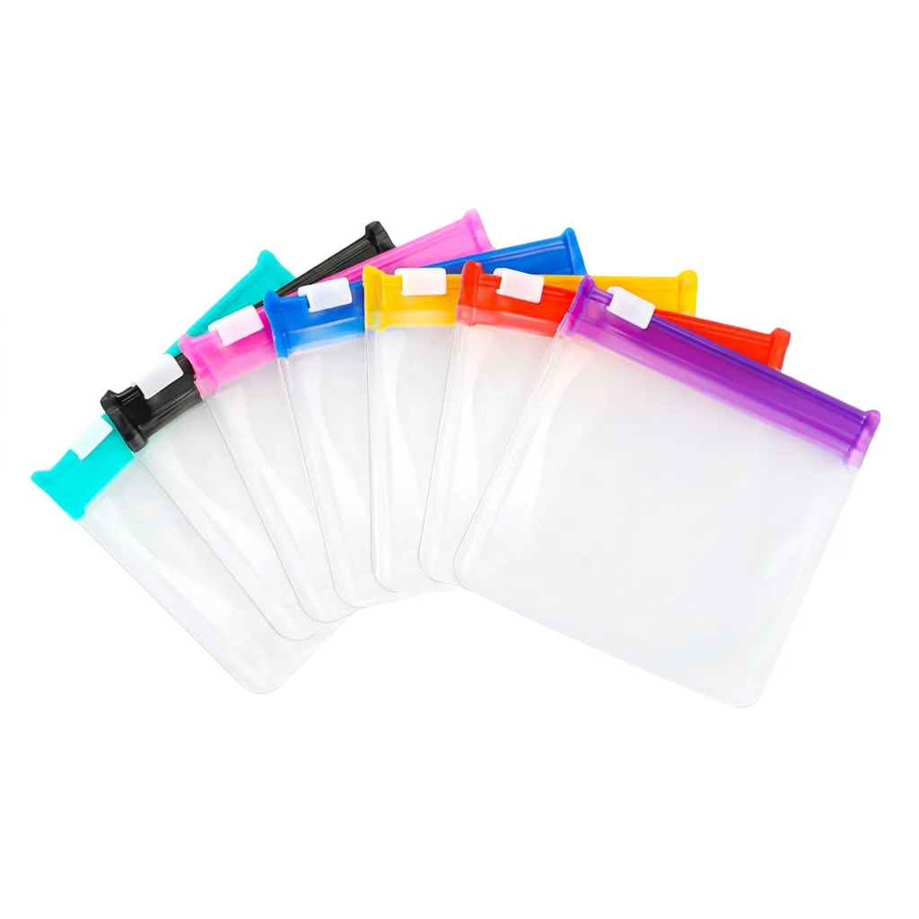 Organizer Pouches Waterproof Pill Storage Bags for Travel Daily Vitamin Sorting Small EVA Zipper Pockets with Labels Kit
