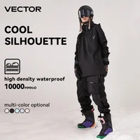 Men Women Solid Color Ski Jacket Ski Pants Warm Windproof Winter Overalls Hoodie Waterproof Outdoor Sports Clothing Snowboard 5