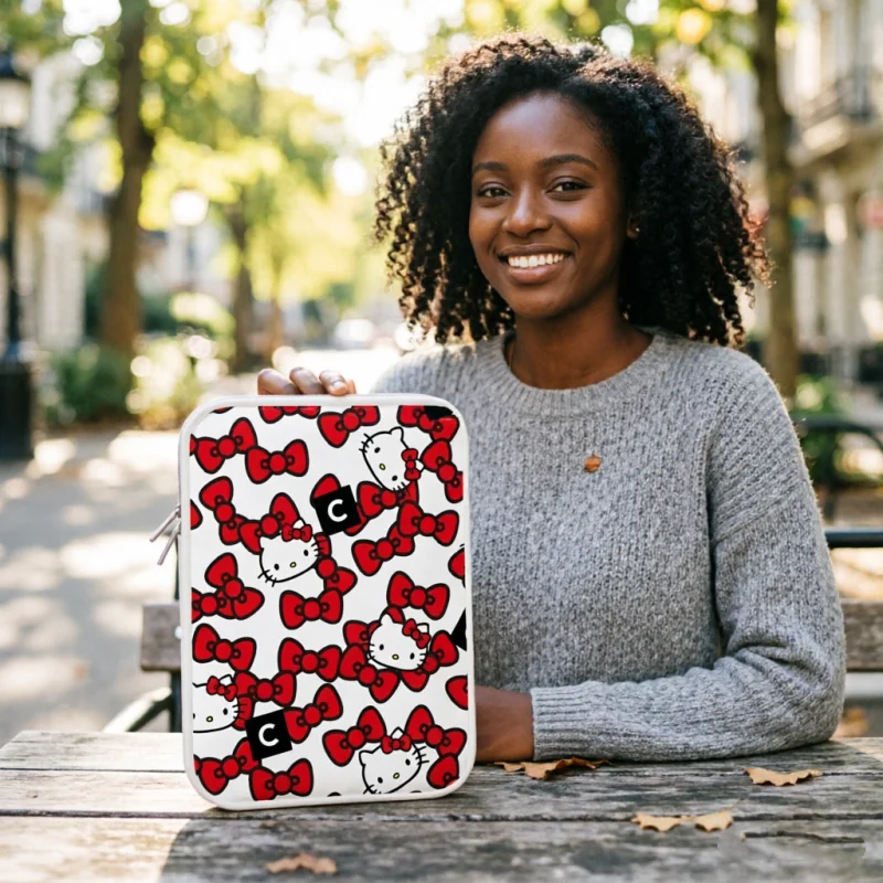 

NEW Cartoon Character Storage Bag Hello Kitty 10 11 12 13 14 15 Inch Pu Shockproof Tablet Bag Laptop Sleeve Bag for Macbook Gift