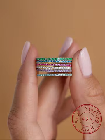 925 Sterling Silver Simple Classic Gorgeous 1.6MM Circle Ring For Women Engagement Wedding Luxury High Quality Fine Jewelry