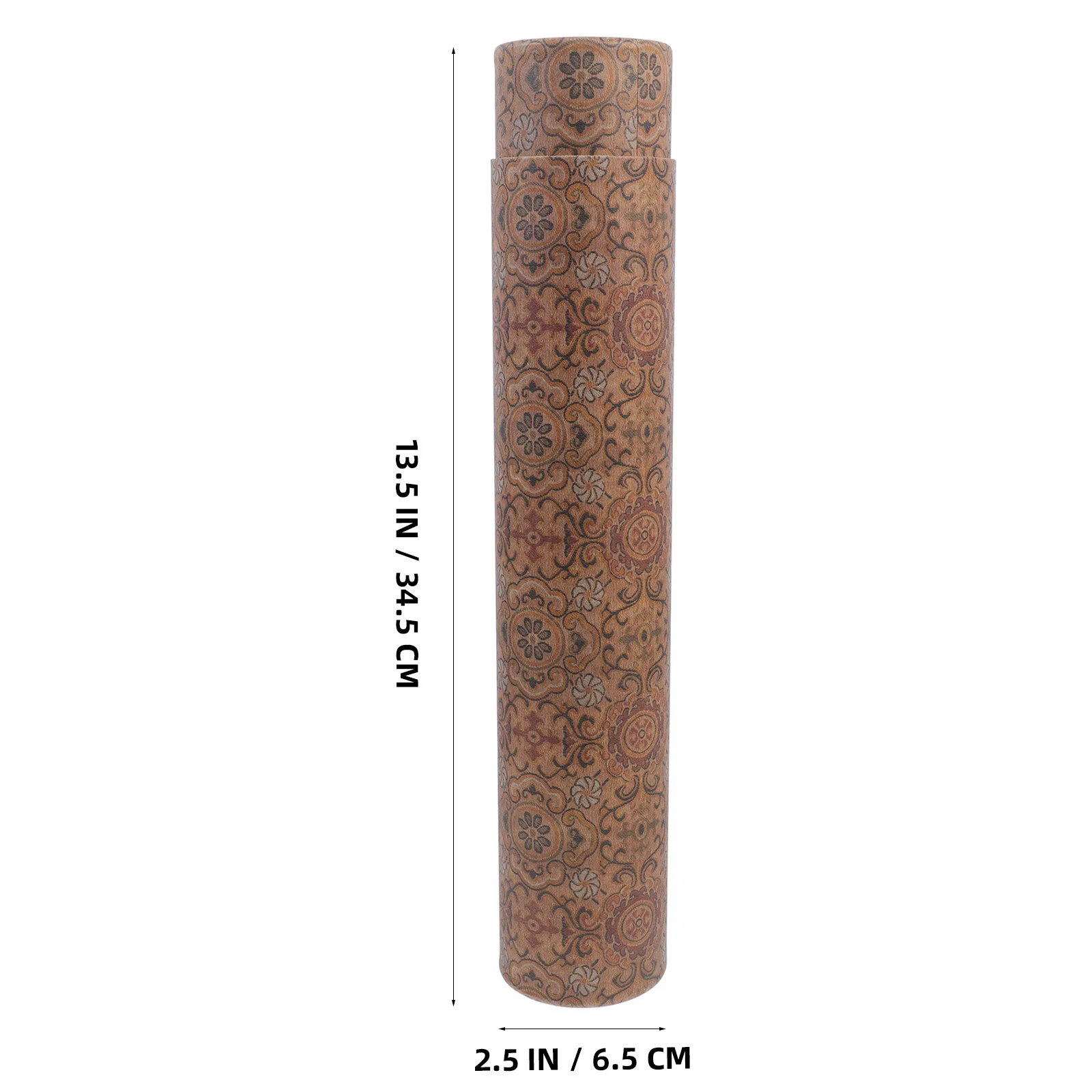Scroll Storage Box with 6Cm Diameter Telescoping Design for Calligraphy Painting Protection Rustic Look Poster Travel