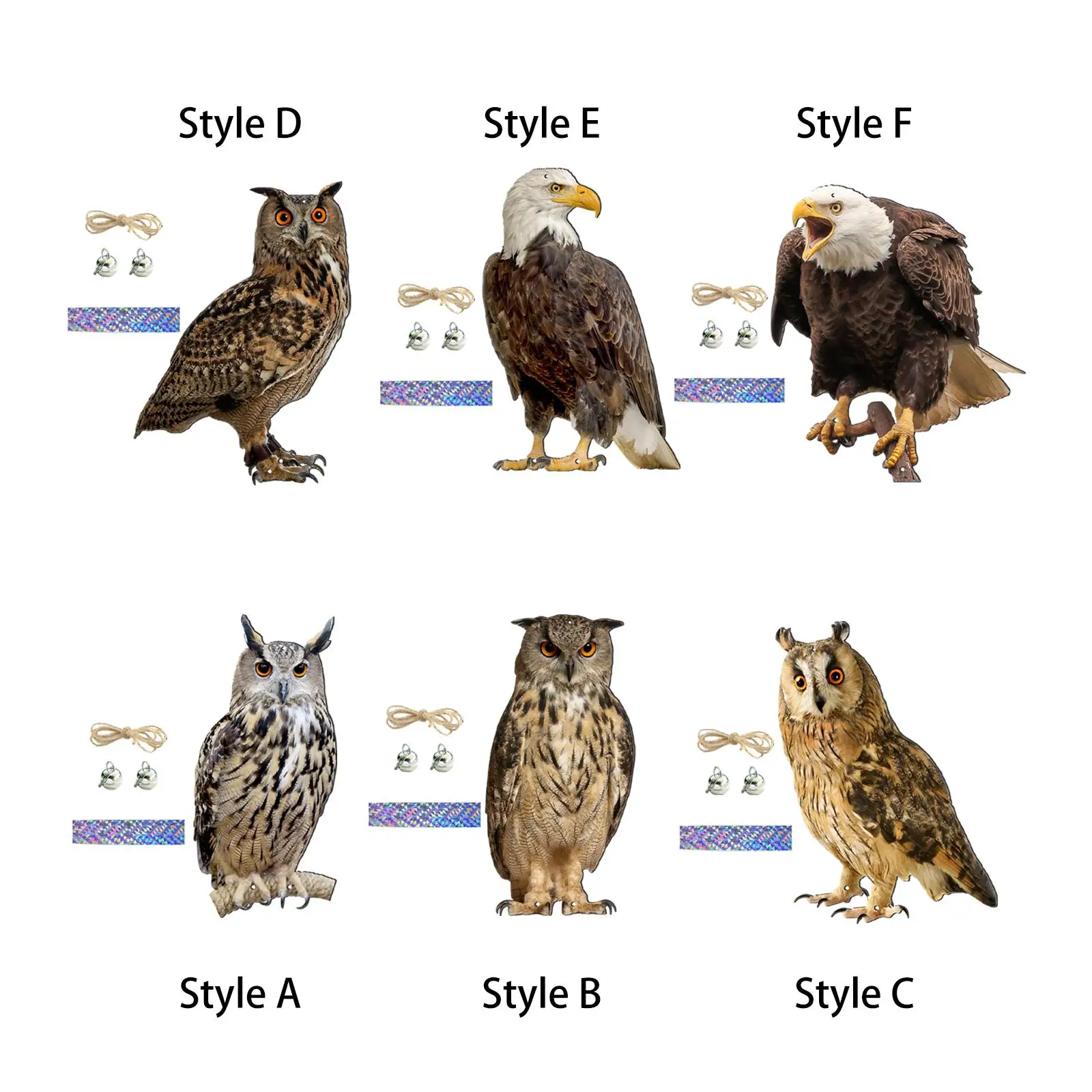 Realistic Fake Owl Statue, Decoy for Garden Decoration, Windows,