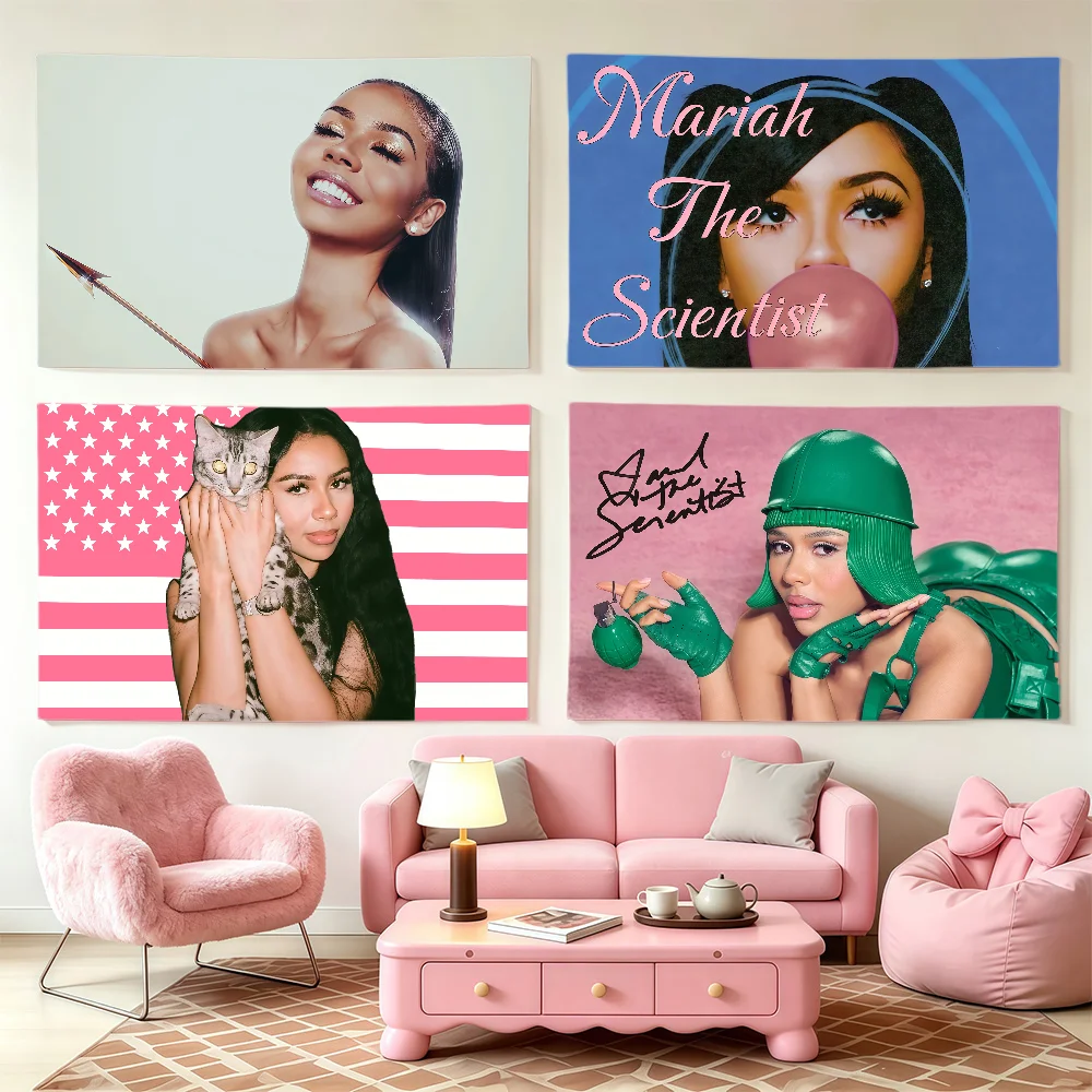 Singer M-Mariah The Scientist Flag Club Interior Wall Creative Pattern Living Room Wall Art Party Outdoor Decor