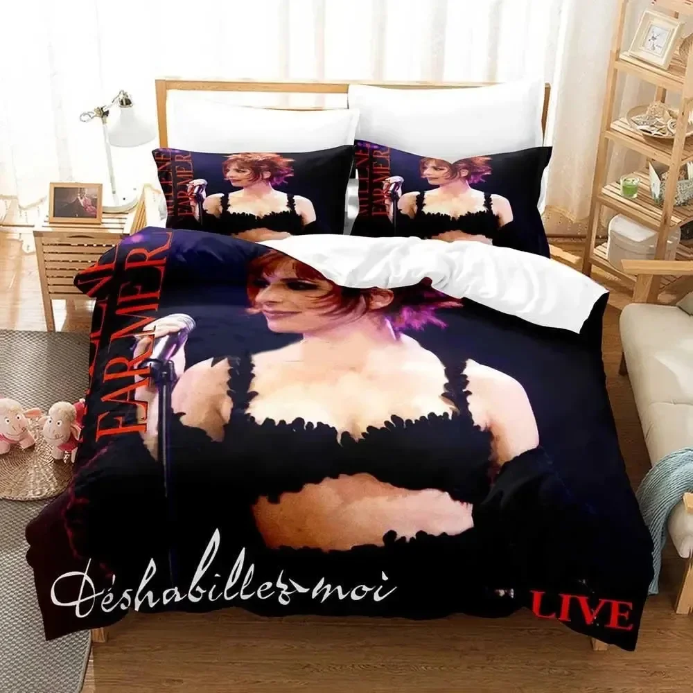 Single Mylene Farmer Bedding Set Duvet Cover Bed Set Quilt Cover Pillowcase Comforter king Queen Size Boys Adult Bedding Set