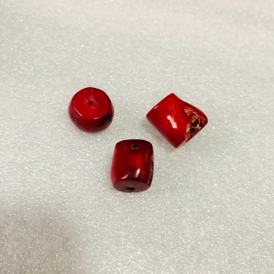 Wholesale AB Quality Natural Coral Beads 10pcs/pack Red Sea Bamboo Coral Loose Bead Pendant,for Jewelry DIY