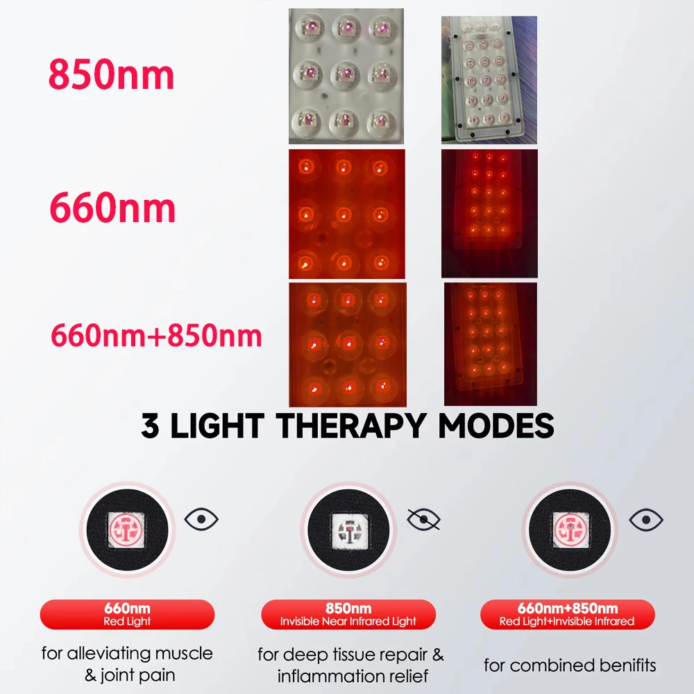Astarexin مزدوجة رؤساء LED الضوء الأحمر مصباح ضوء الأشعة تحت الحمراء 850nm بالقرب من جهاز إضاءة بالأشعة تحت الحمراء كامل العضلات الجسم لتخفيف الآلام العناية بالبشرة #6