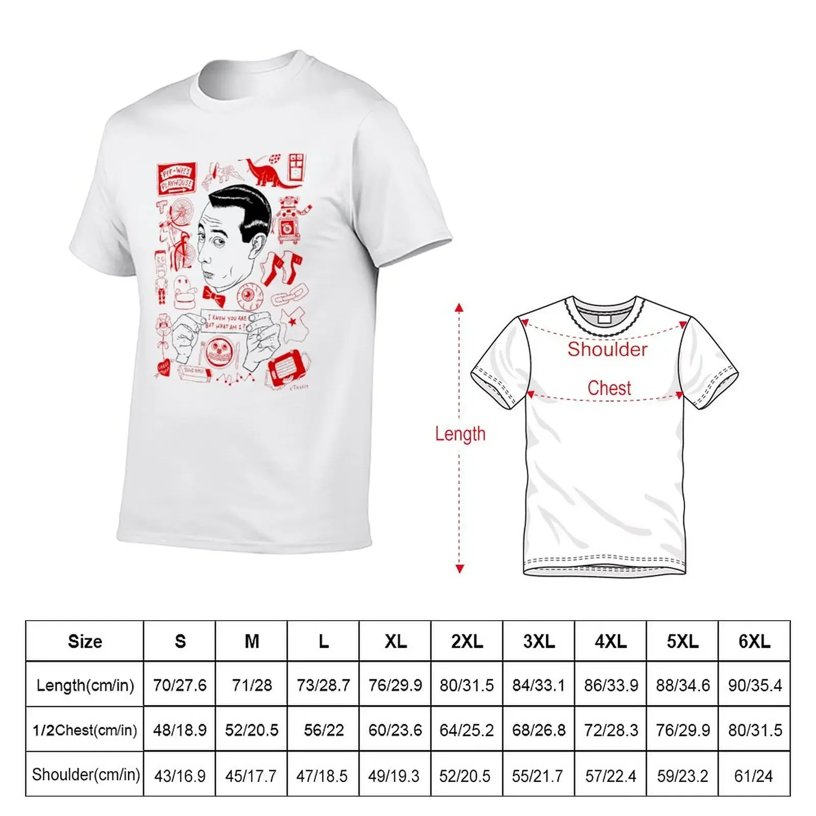 New Pee Wee Herman T-Shirt plus size tops plus size t shirts tshirts for men