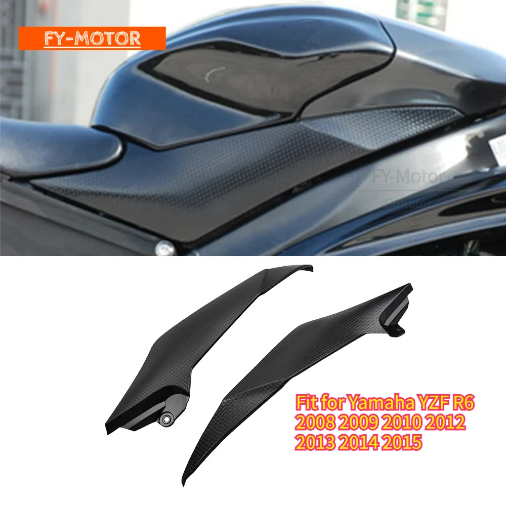 

For Yamaha YZF R6 2008-2015 Gas Tank Side Covers Unpainted Black Panel Fairing (Fit 2008-2010, 2012-2015)