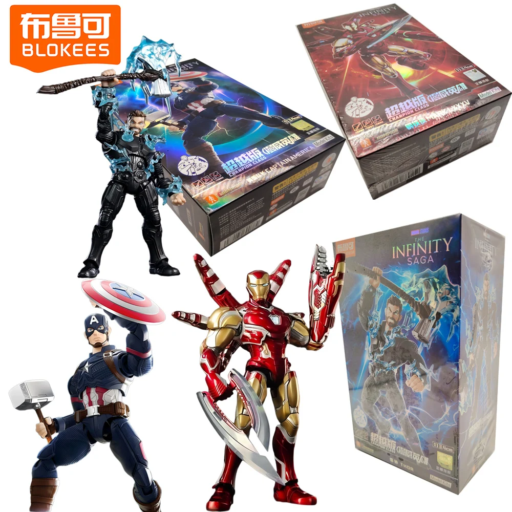 

Blokees Genuine Marvel Heroes Beyond Version Series Action Figures High Quality Anime Characters Exquisite Model Toys Fun Gifts