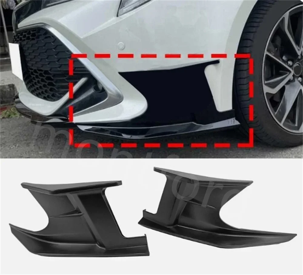 car styling 2019-2023 for Toyota Corolla Auris E210 5DR Hatchback Front Bumper Lip Gloss Black carbon fiber Spoiler Splitter view 2