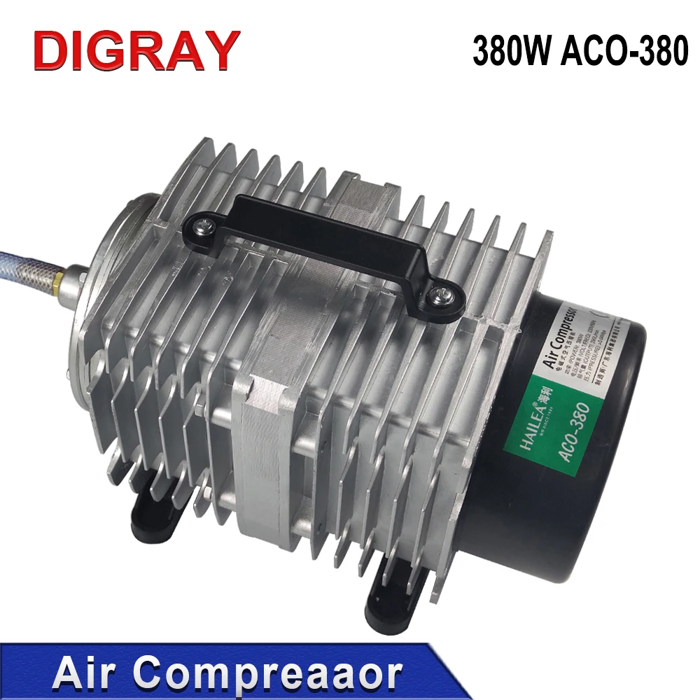 Digray 380W Luchtcompressor Magneetluchtpomp, ACO-380 Voor Co2 Lasergravure En Snijmachine.